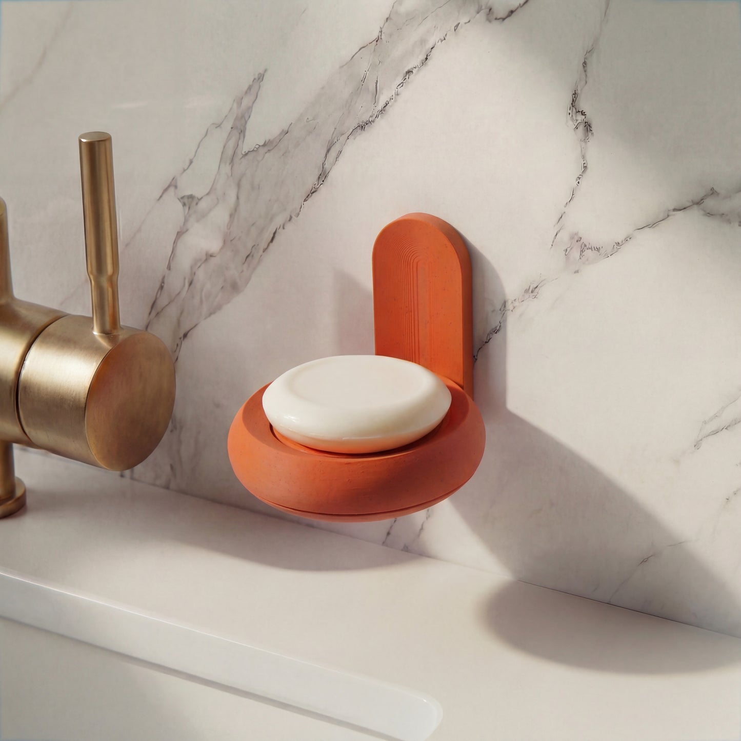 Soap Holder Mini Marble Terracotta