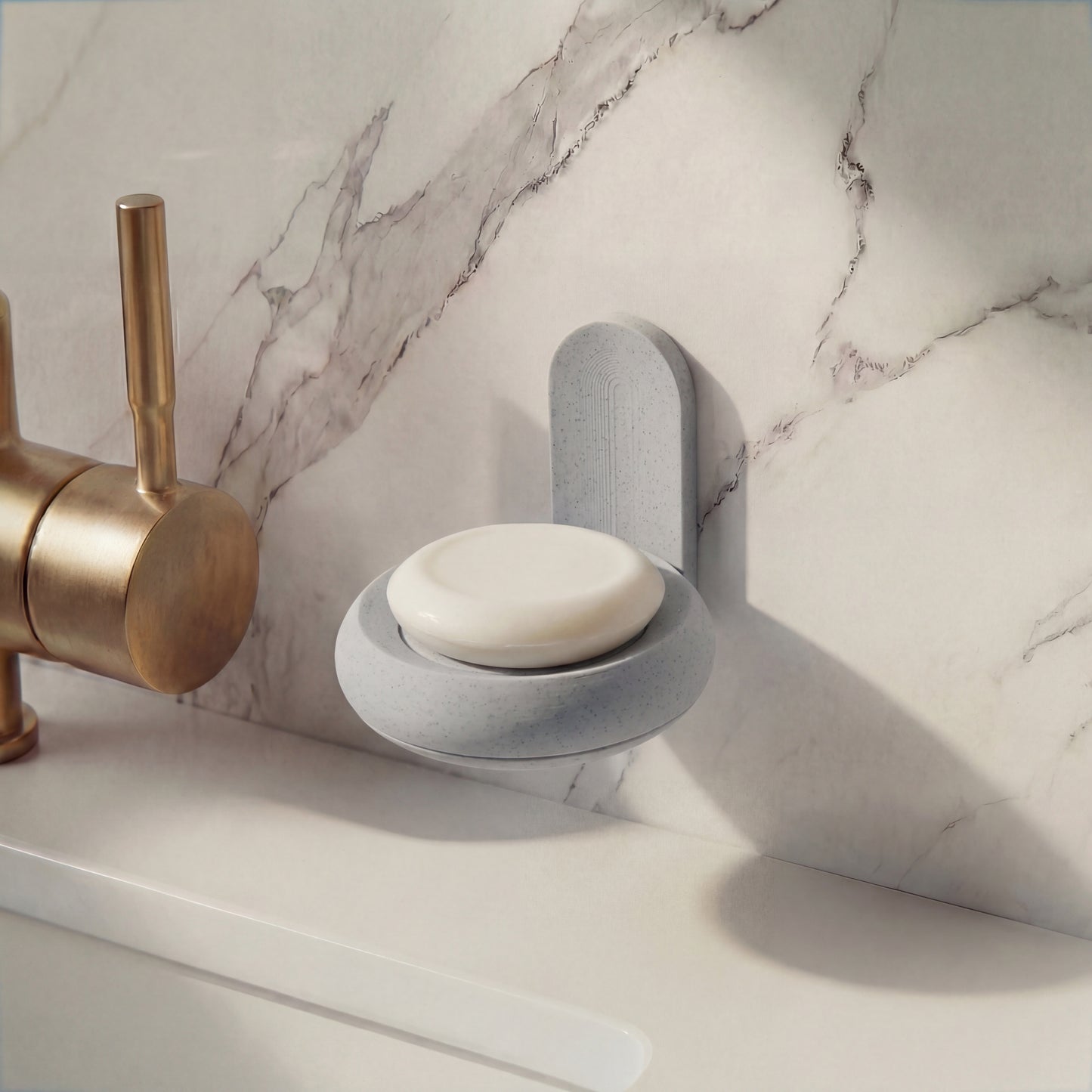 Soap Holder Mini Marble White