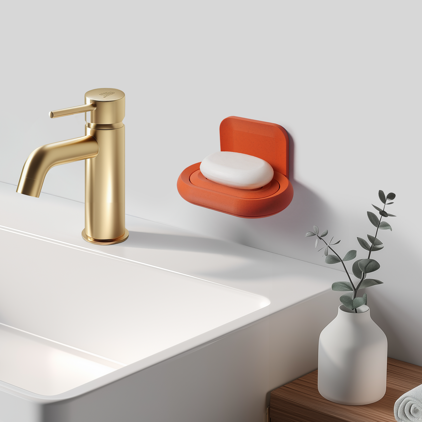 Soap Holder Marble Terracotta